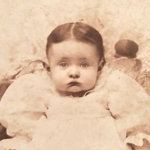 Antique cabinet card baby photo